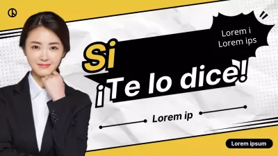 Informativo con un tema de dibujos animados amarillos