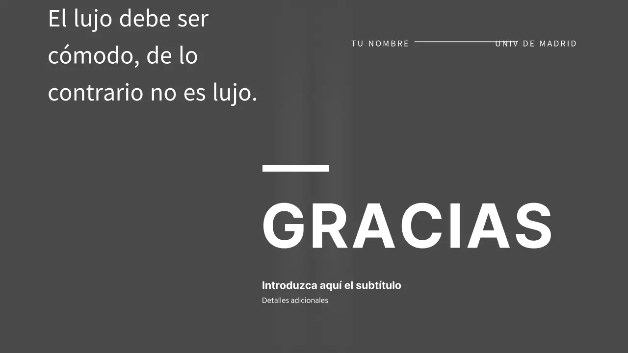 Presentación de la cartera