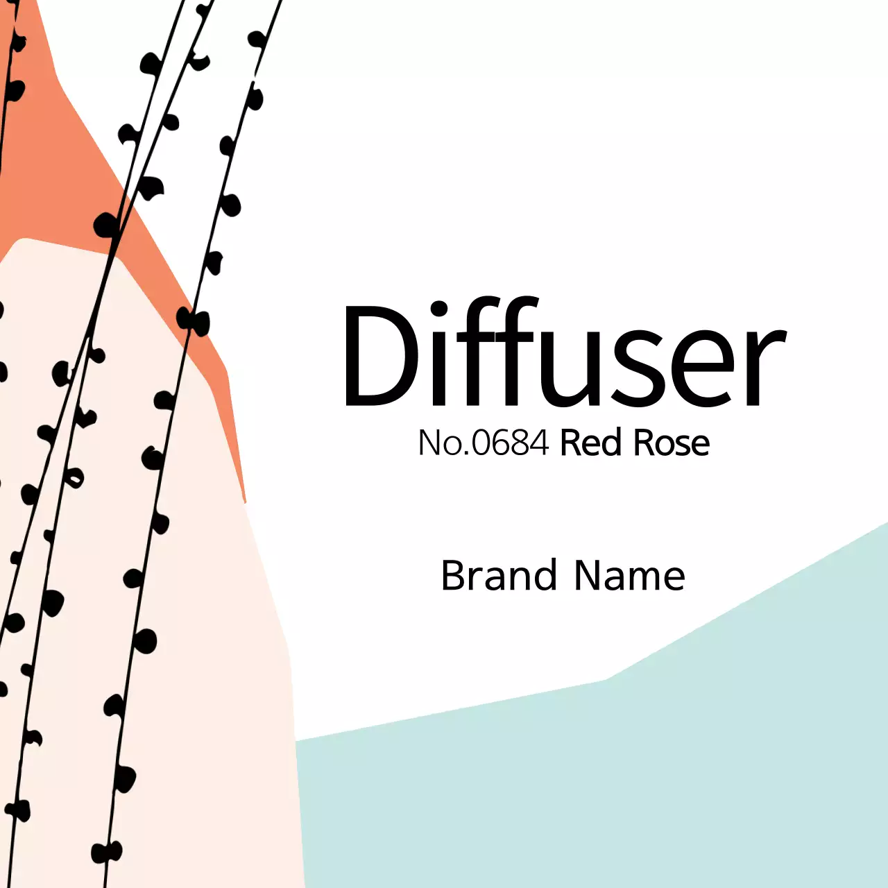 白 シンプル ディフューザー ラベル ファンシーバナー