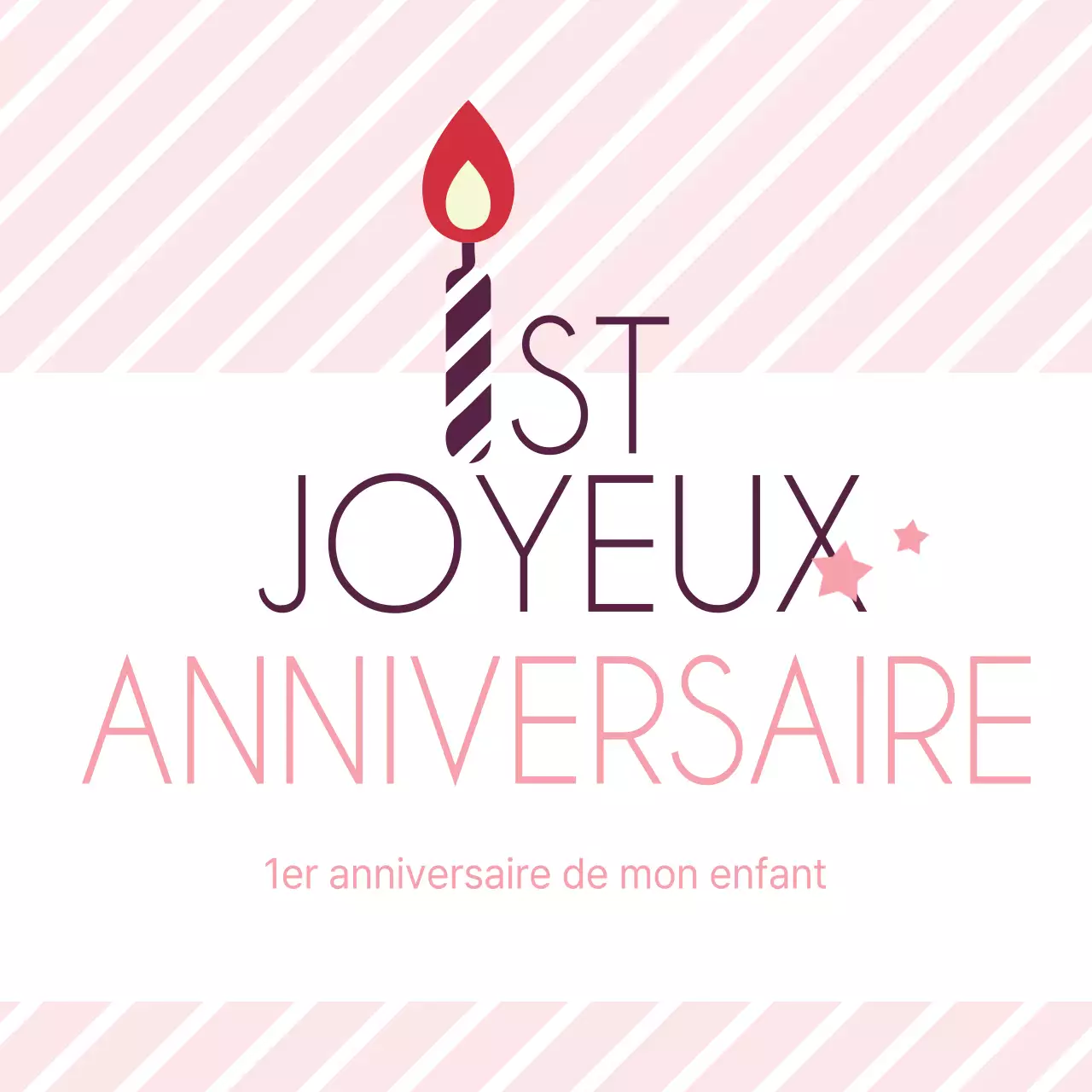 Bannière de premier anniversaire