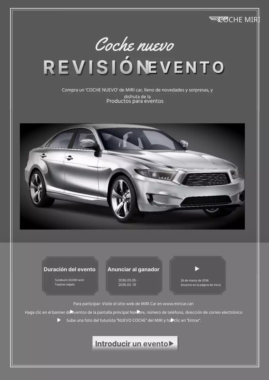 Promover el evento de revisión de coches de Greytone