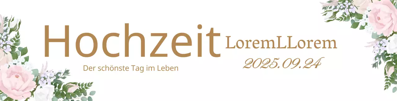 Weiß Luxuriöse florale Illustration Hochzeit