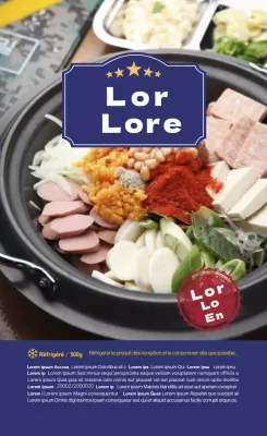 Étiquette de sac alimentaire à souche avec photo contrastée