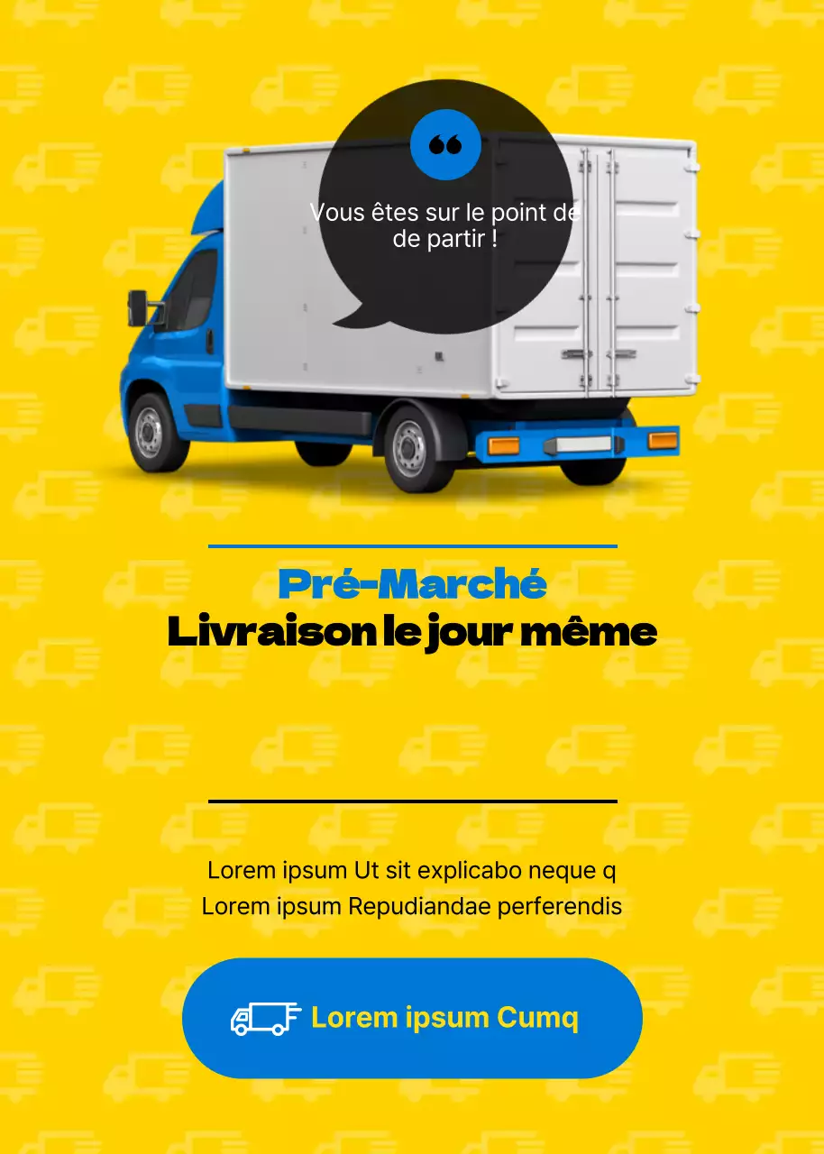 Livraison le jour même sur le marché