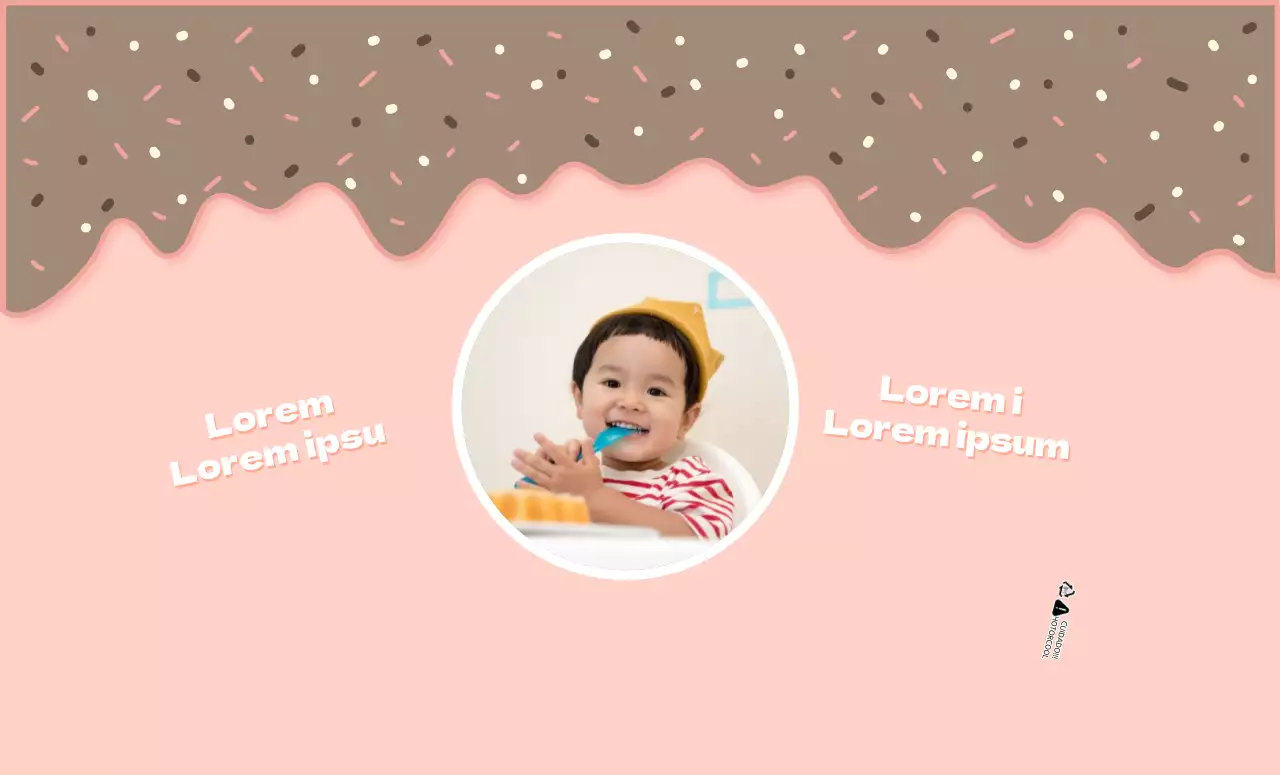 Copos de papel cor-de-rosa bonitos para gelado Feliz Aniversário