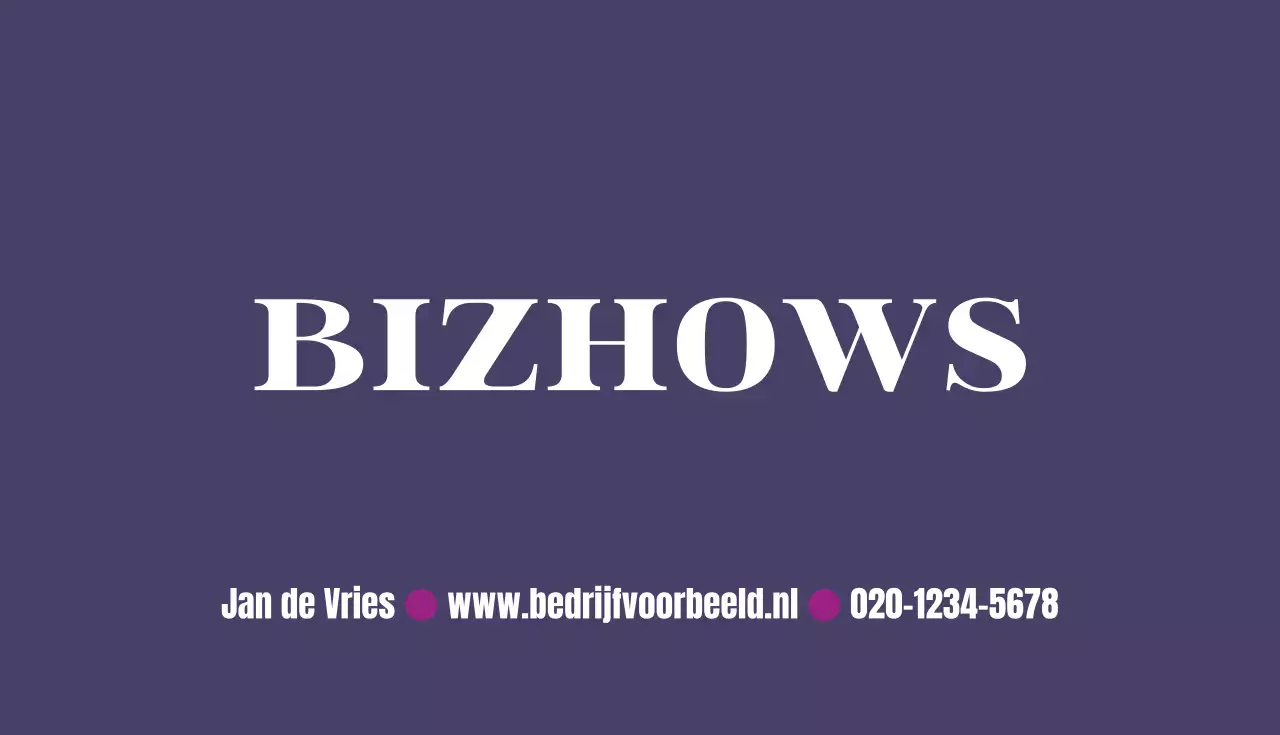 Visitekaartjes met eenvoudig logo