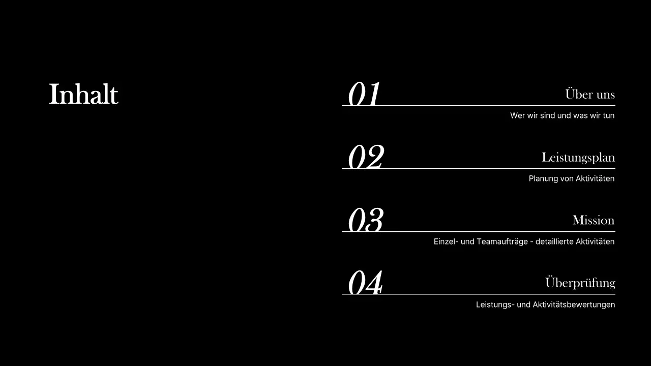 Ein einfacher Schwarz-Weiß-Bericht über die Aktivitäten der Unterstützer