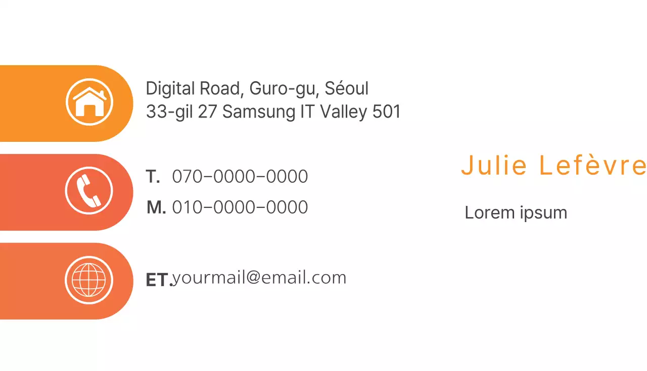 Cartes de visite d'entreprise