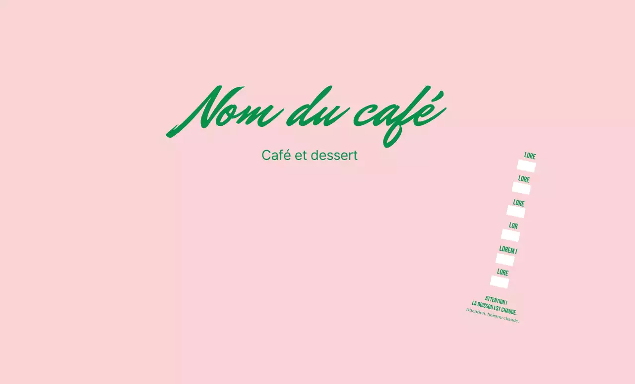 Rose Vert Lettres anglaises soignées