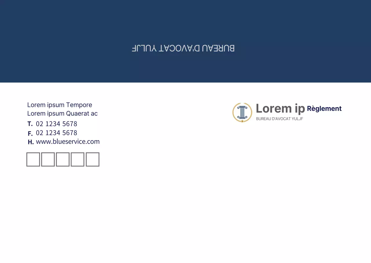 Cabinet d'avocats d'affaires moderne de couleur bleu marine