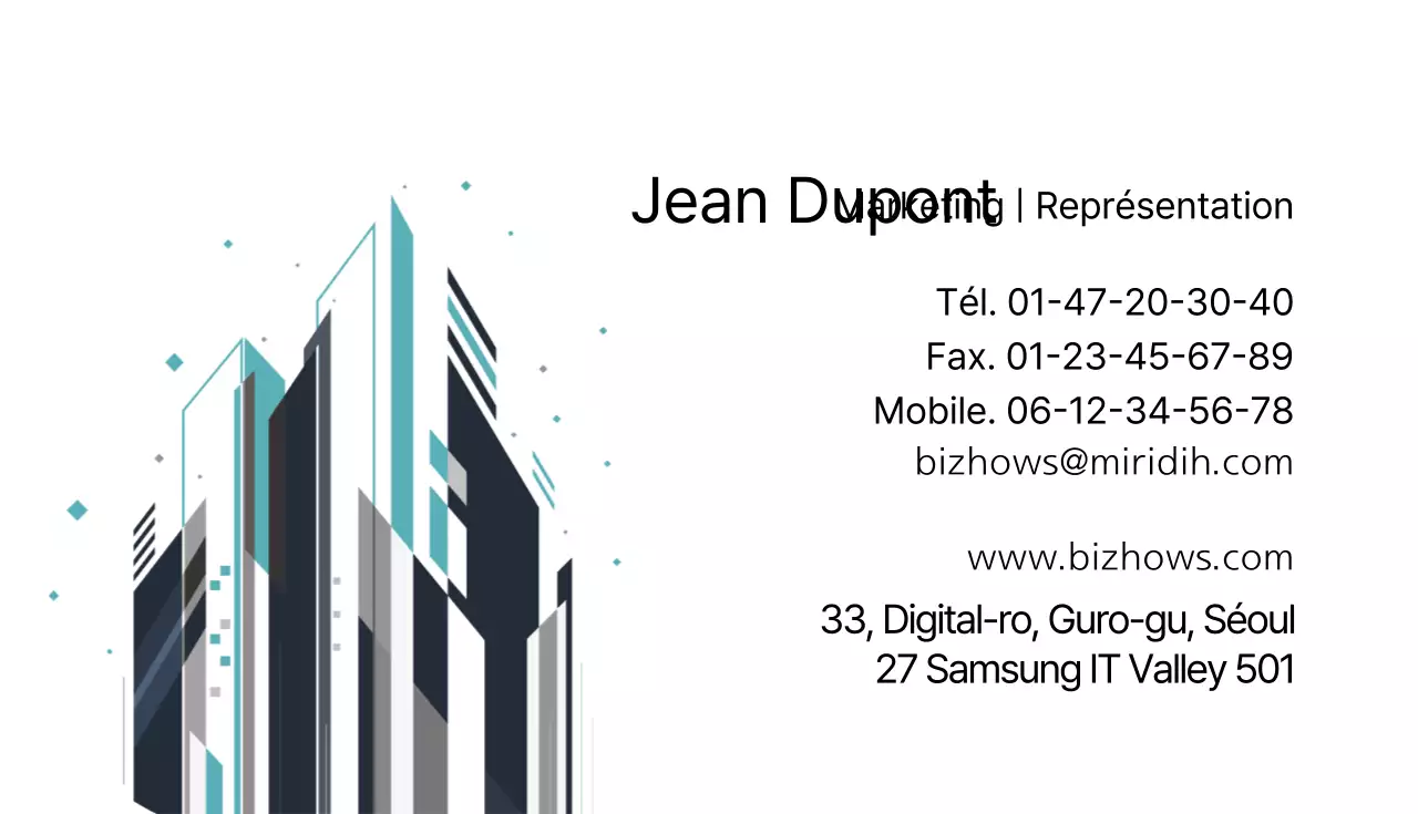 Cartes de visite d'entreprise