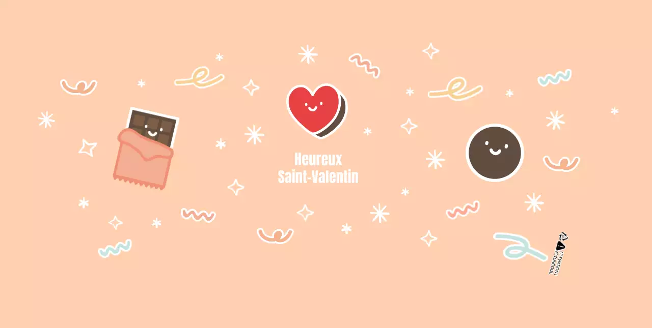 Gobelets en papier en forme de chocolat pour la Saint-Valentin