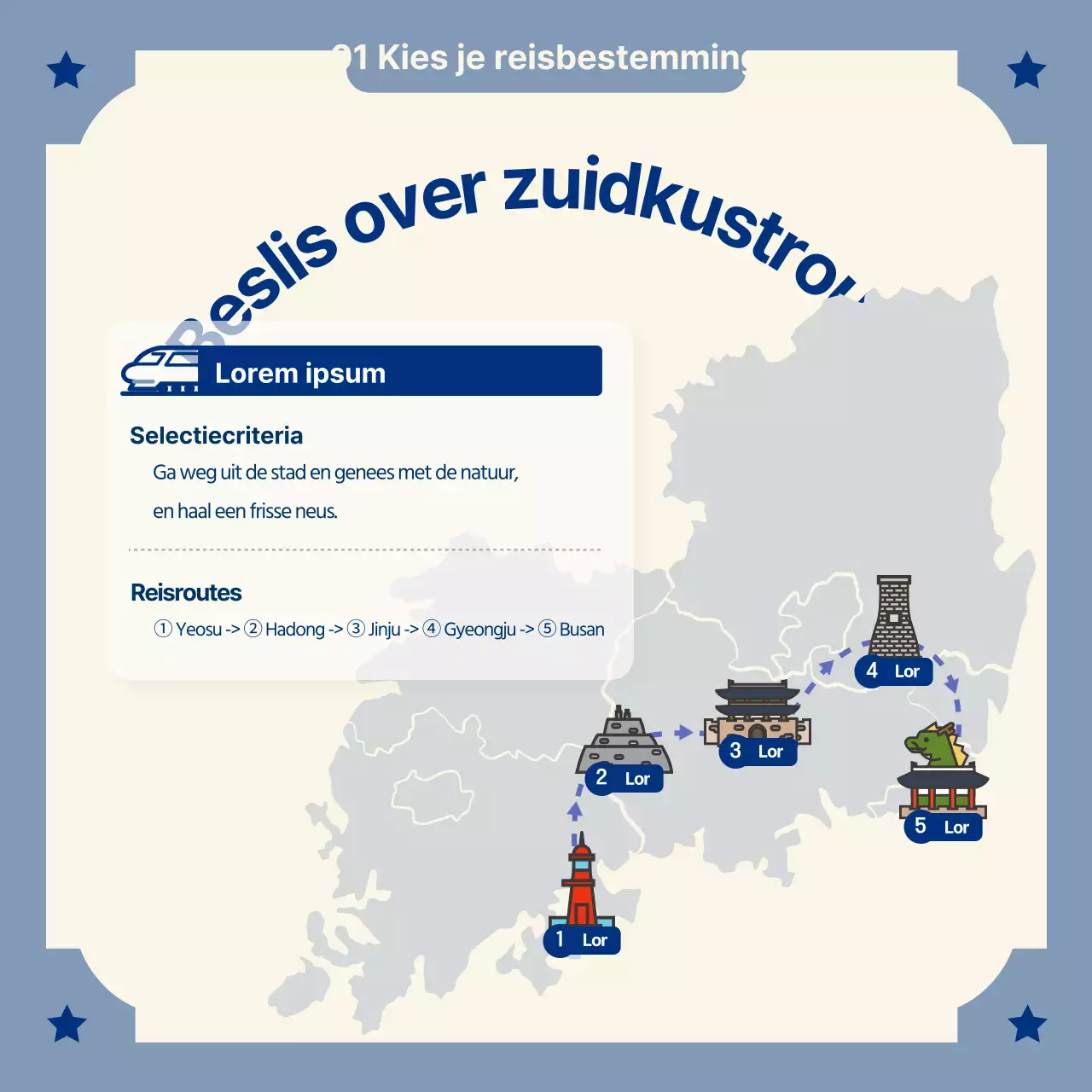 De pastelkleuren van reizen per trein aan de zuidkust