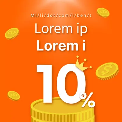 Eine saubere, orangefarbene Anzeige für die Anmeldung zu einer Veranstaltung