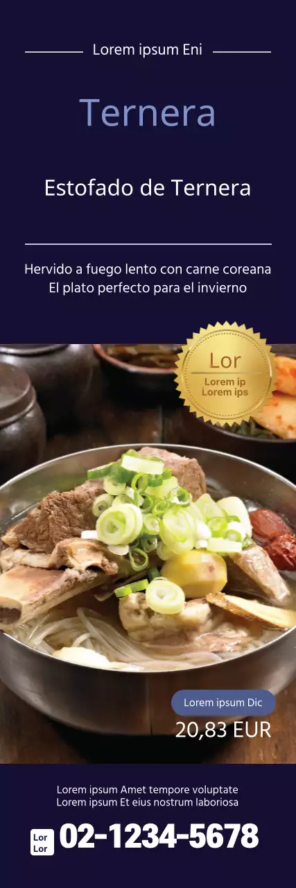 Promocionar un nuevo menú de curry