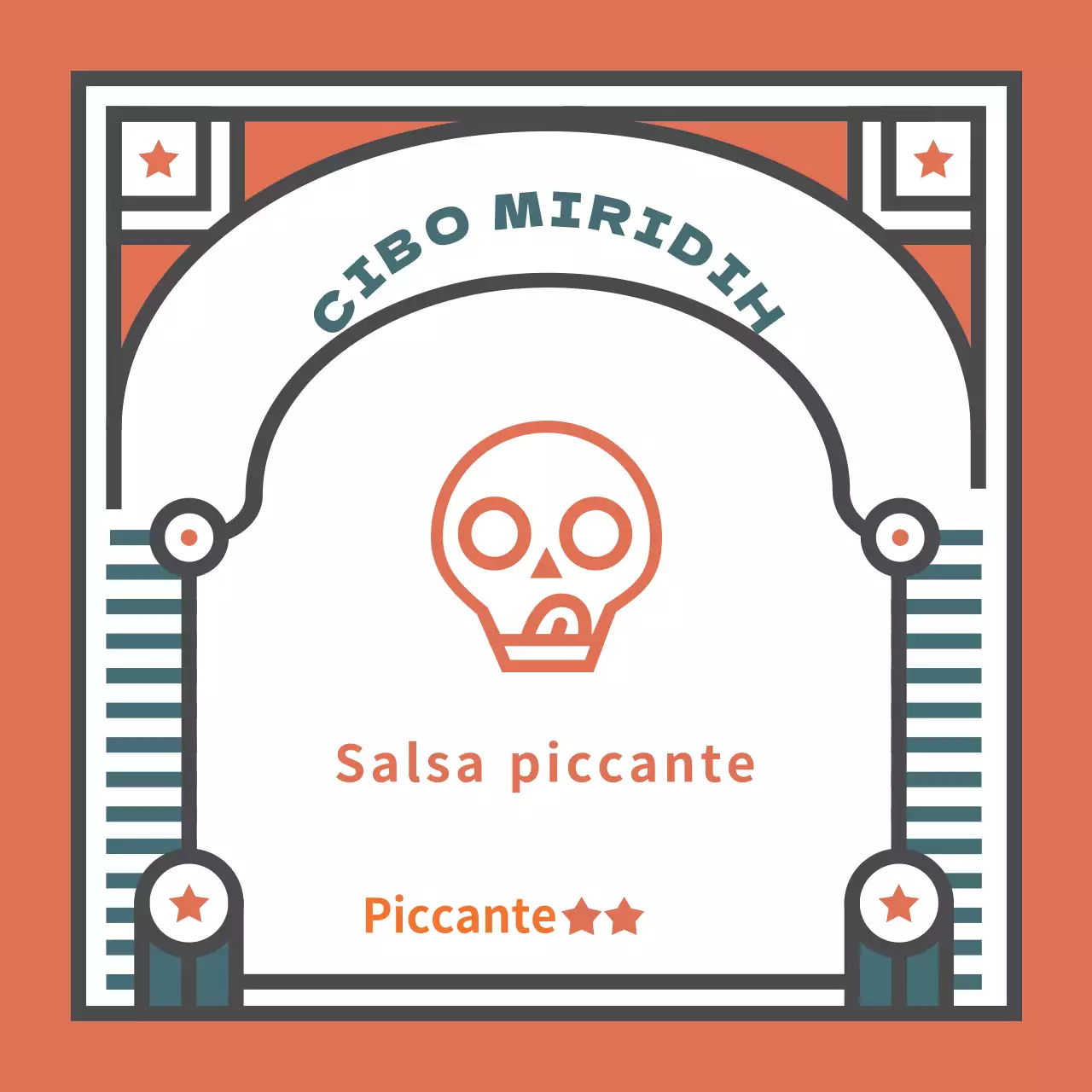 Adesivi colorati vintage per salsa piccante