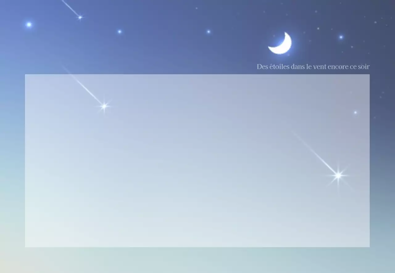 Sentiment de vers colorés bleu ciel nocturne