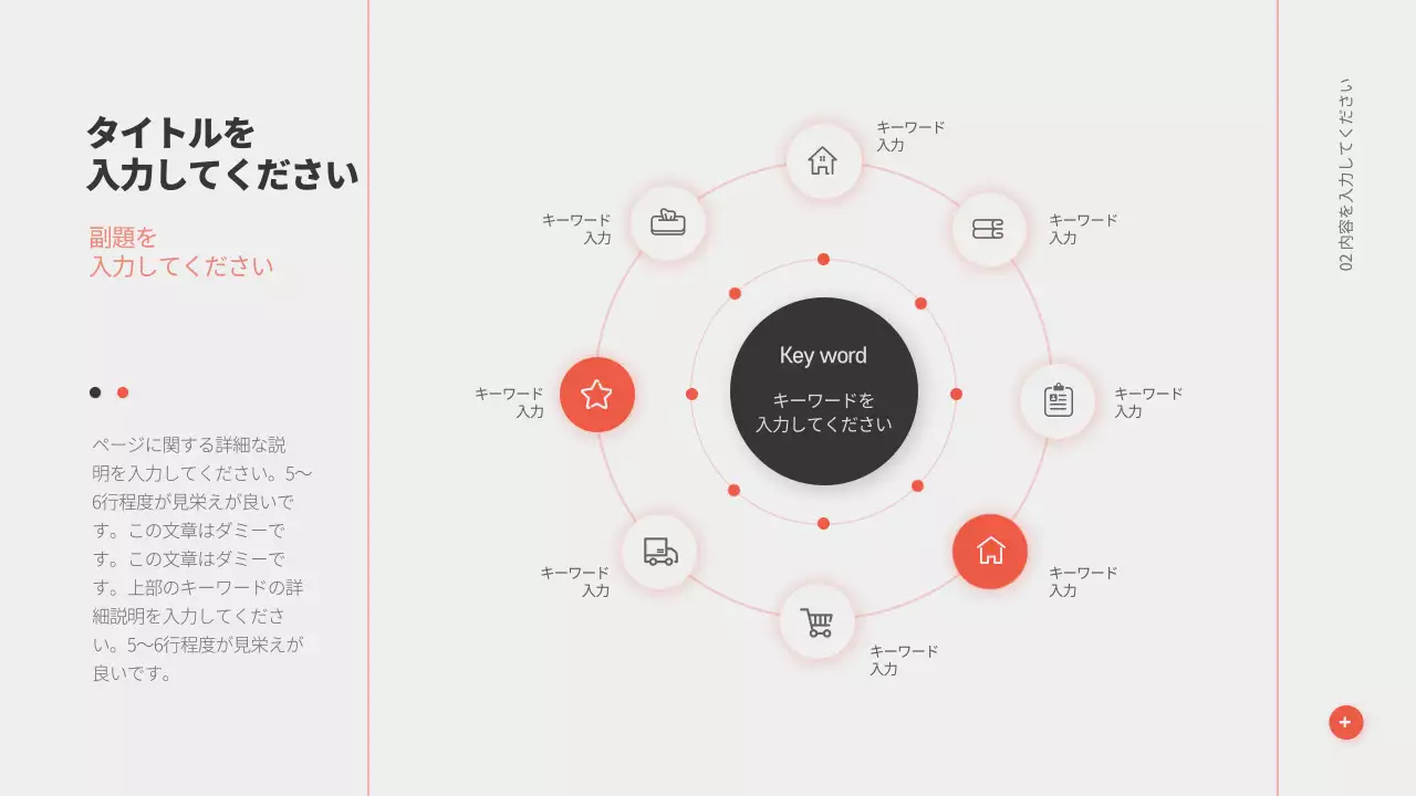 オレンジ シンプル プラン プレゼンテーション