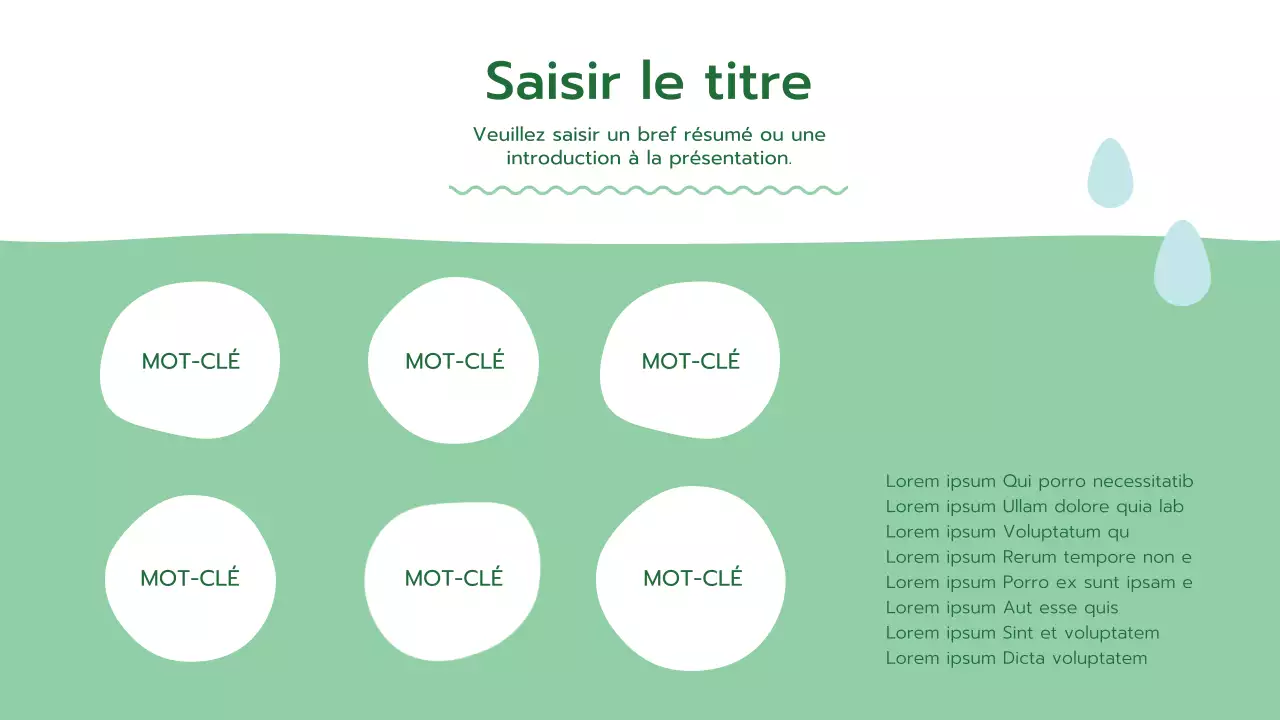 Un vert frais, une présentation psychologique arrondie