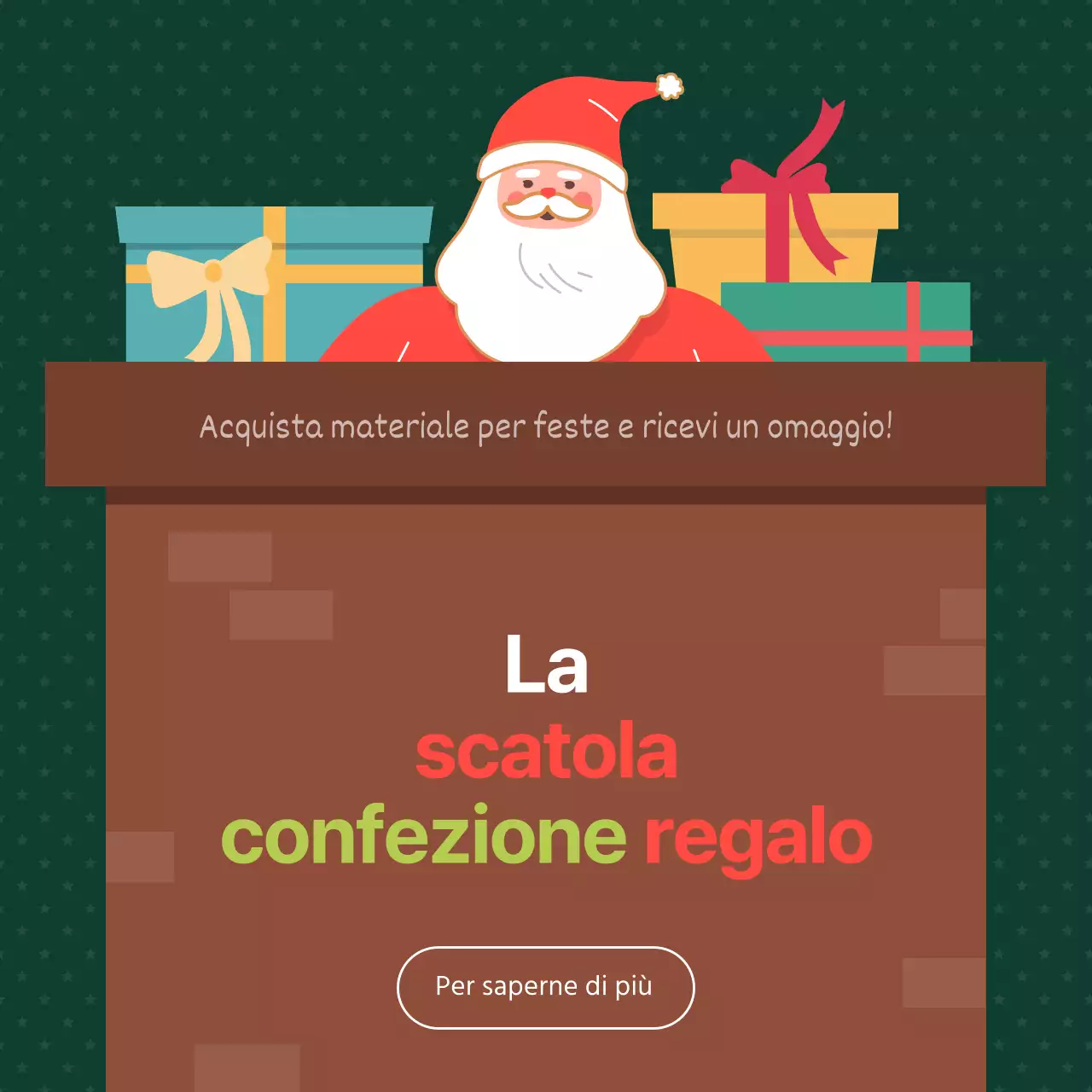 Illustrazione di Babbo Natale marrone CaminoEvento concettuale di Natale