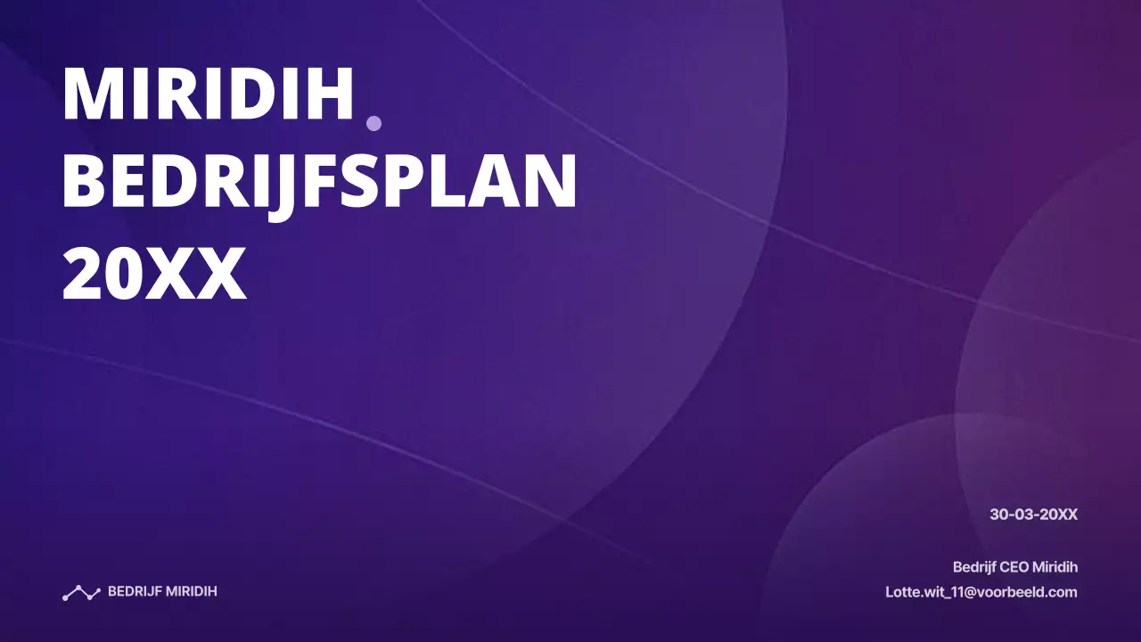 Businessplan met een paars gradiëntconcept