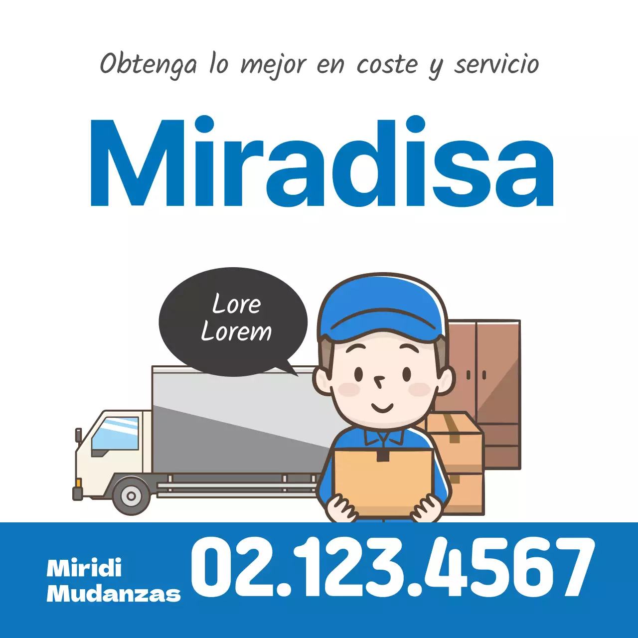 Blue Illustration promueve los servicios de mudanzas limpias
