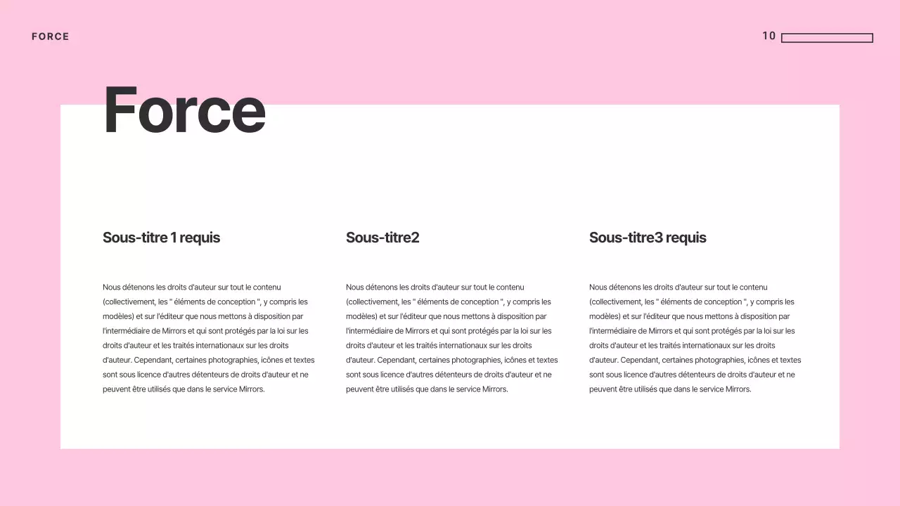 Des présentations uniques