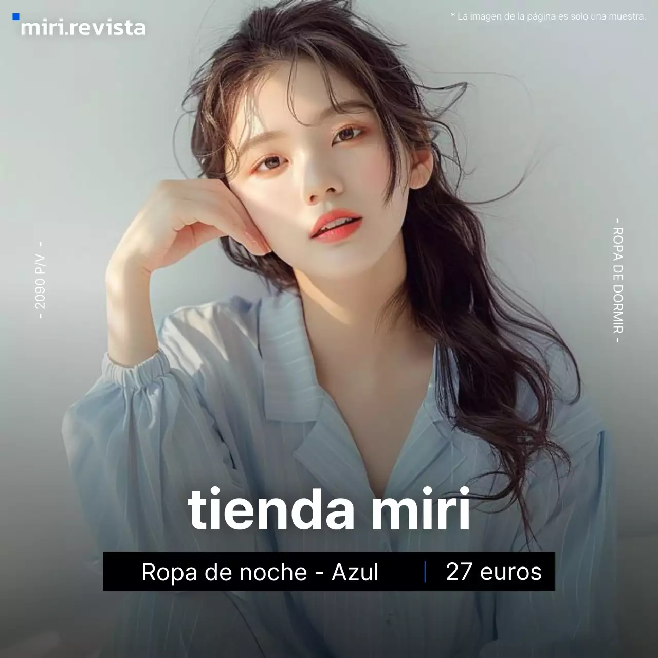 Anuncio de moda moderna en azul claro