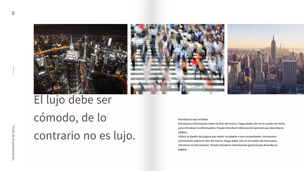 Presentación de la cartera