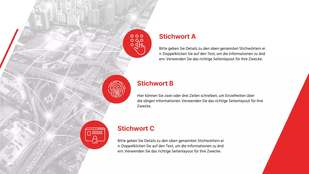 Präsentation für Geschäftsberichte