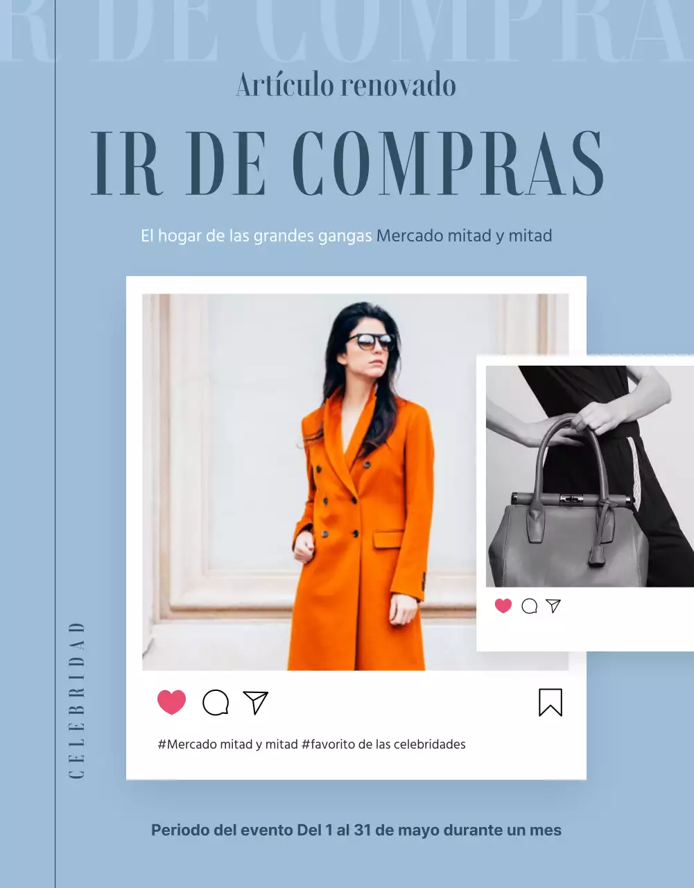 Azul claro Instagram reformado tema de guía de productos