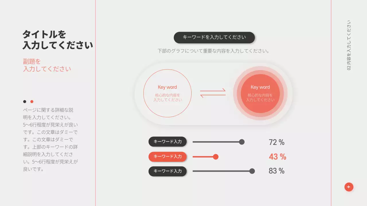 オレンジ シンプル プラン プレゼンテーション