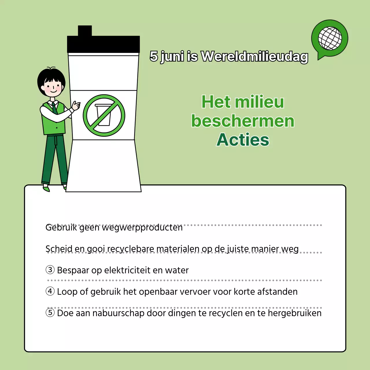 Hoe je actie kunt ondernemen op Wereldmilieudag met een groene achtergrond