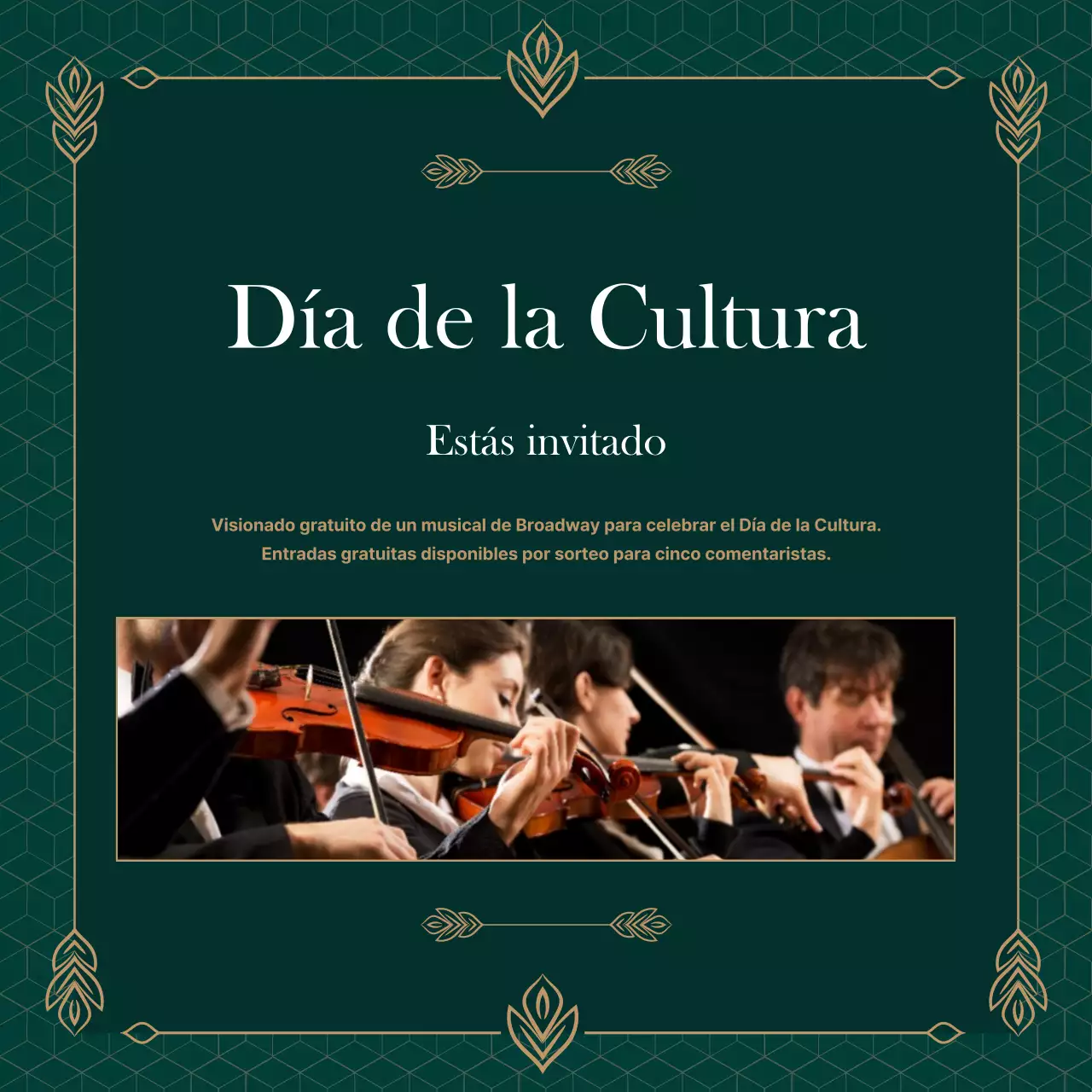 Invitaciones para el Día de la Cultura