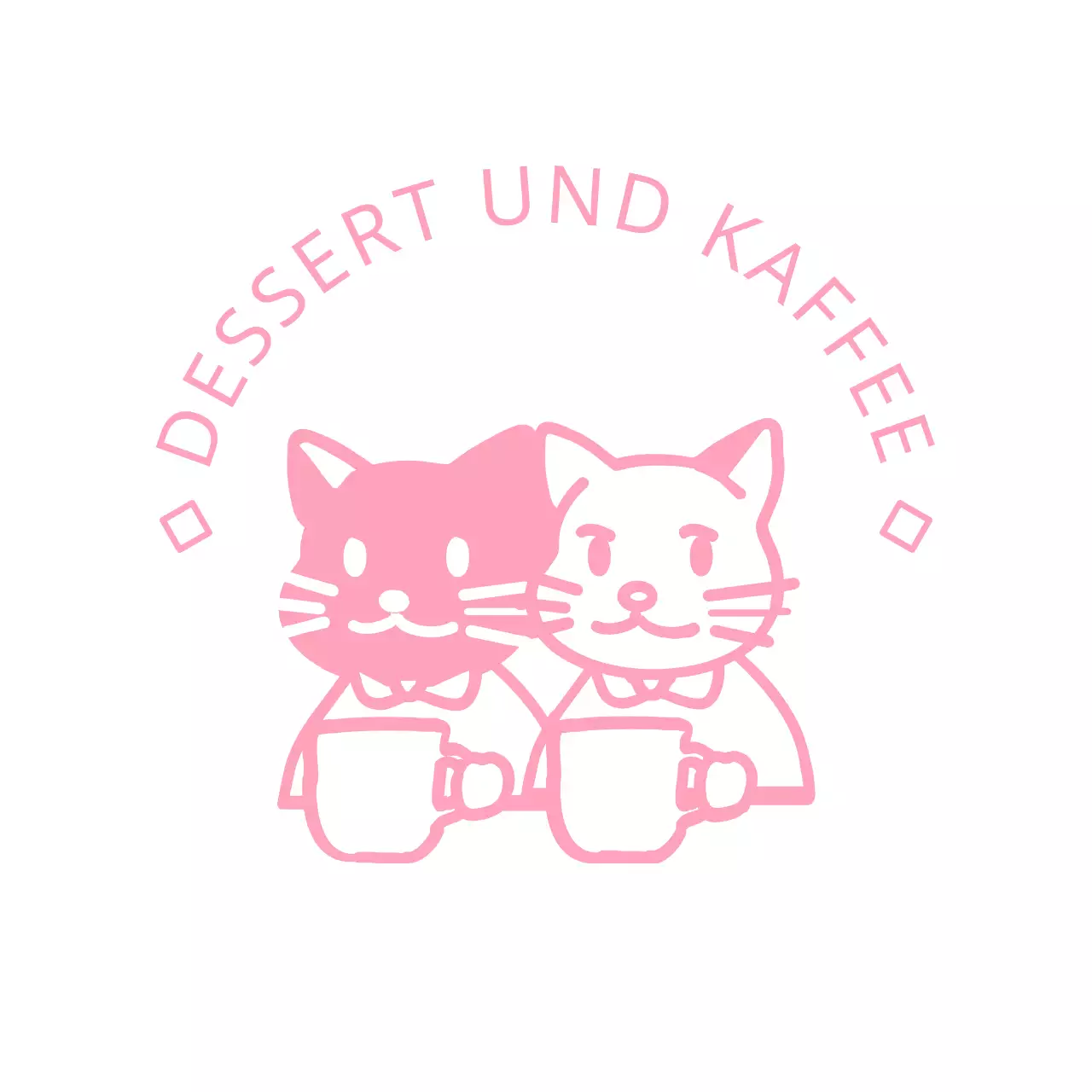 Niedliches Katzen-Logo in Rosa