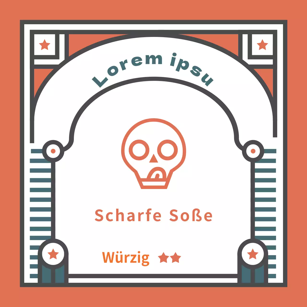 Vintage farbige Hot Sauce Aufkleber