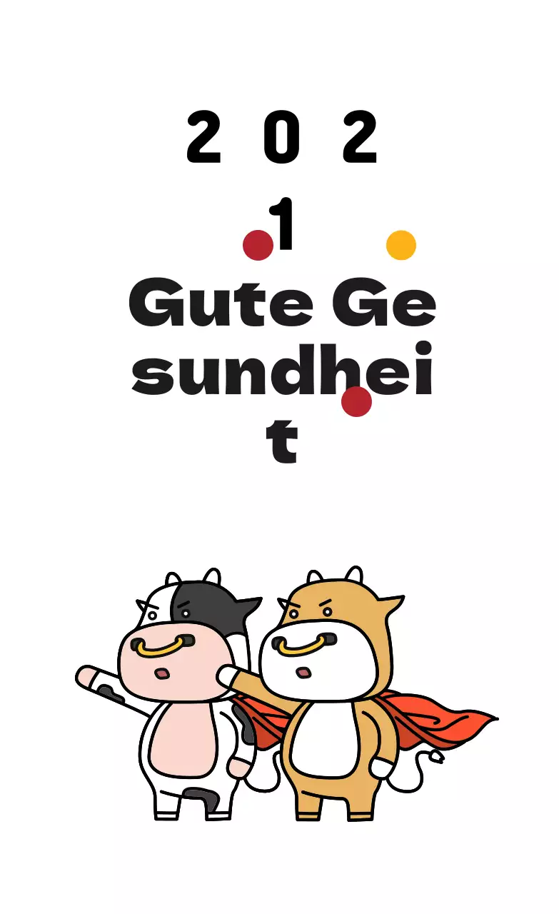 Niedlicher Neujahrsgruß-Etikett mit weißer Illustration