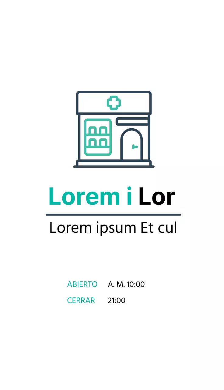 icono de ilustración azul farmacia hospital