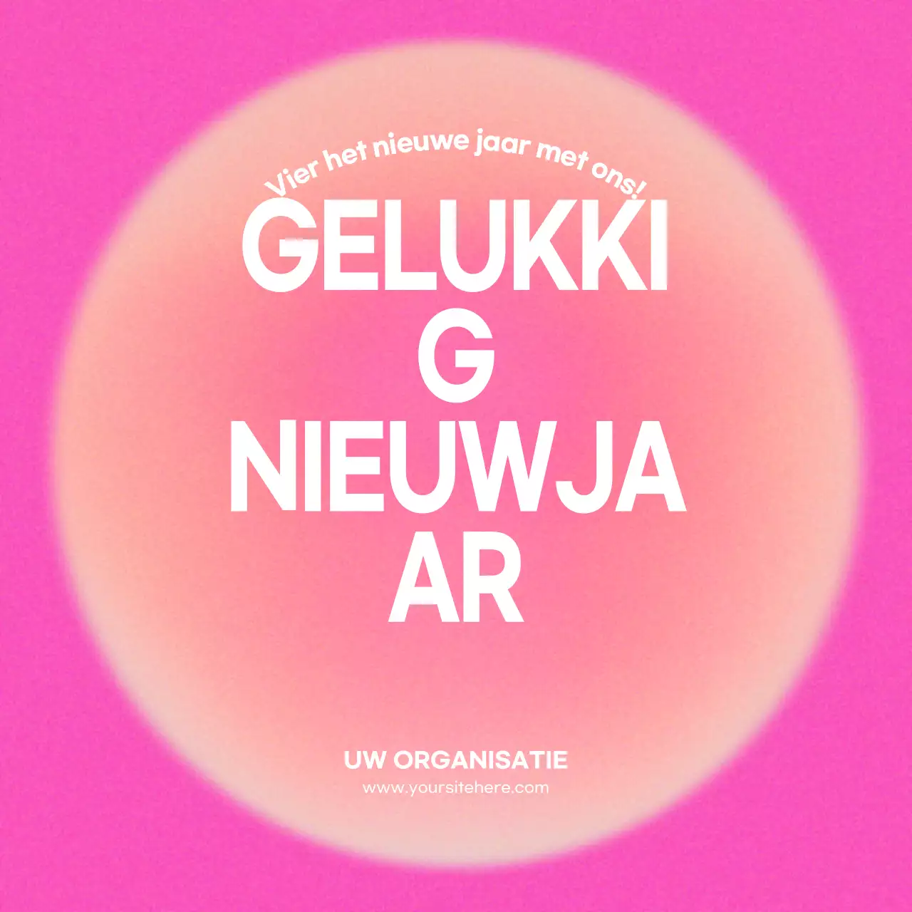 roze gedurfde nieuwjaarsaankondiging