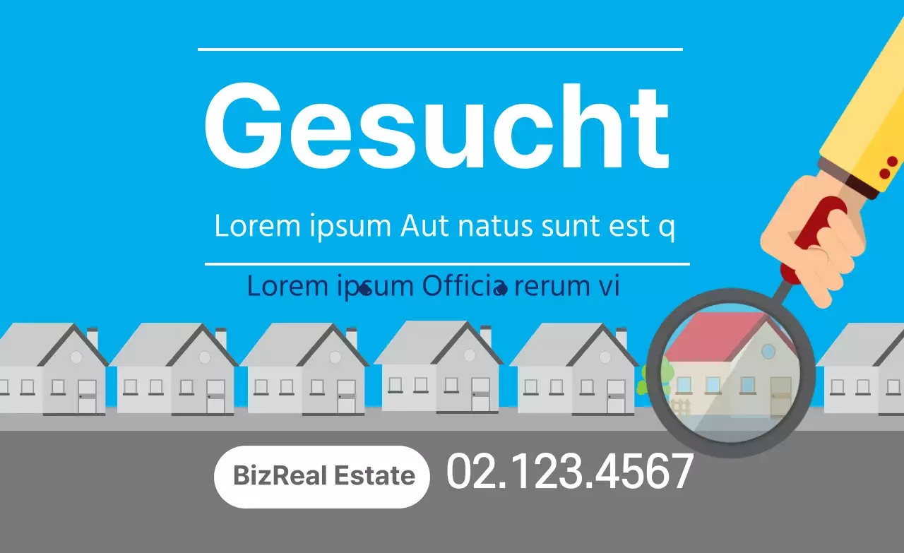 Blaue Illustration - Förderung sauberer Immobilien