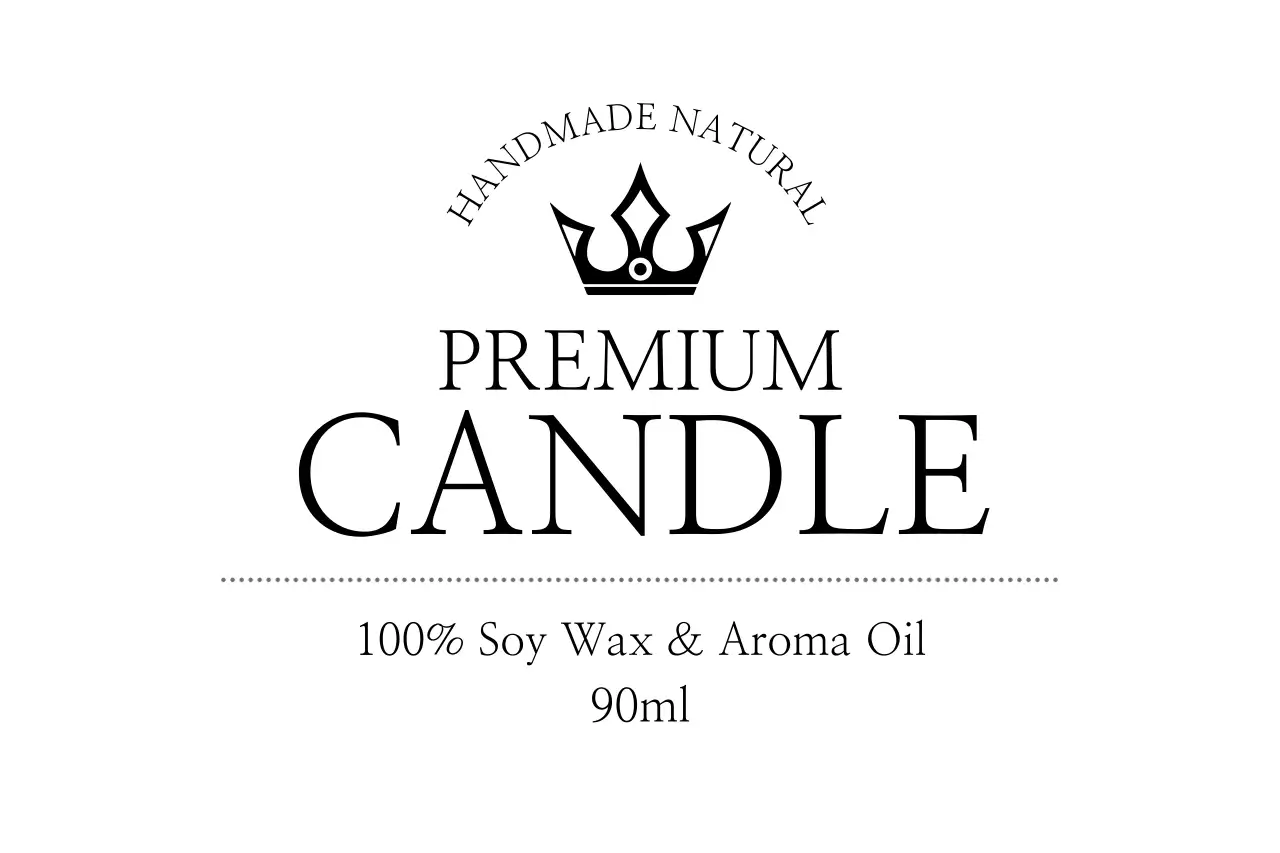 白 シンプル キャンドル ラベル ファンシーバナー