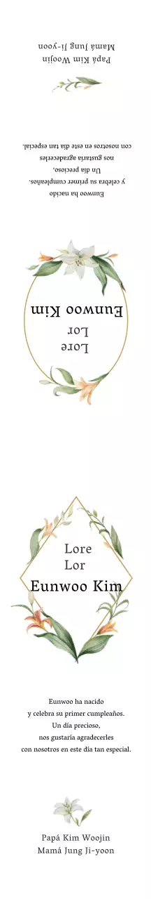 Blanco Vintage Ilustración Primer Cumpleaños