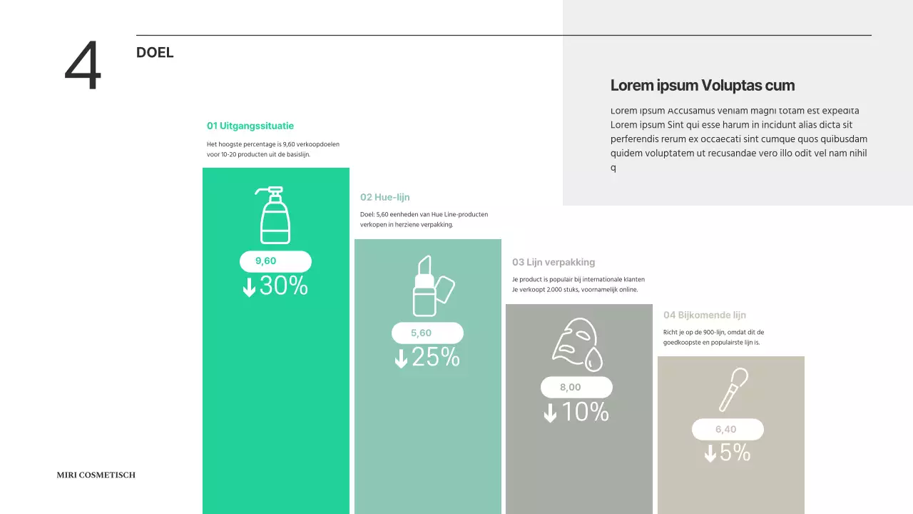 Groen en beige kleurverloop Schoon cosmeticapromotieplan