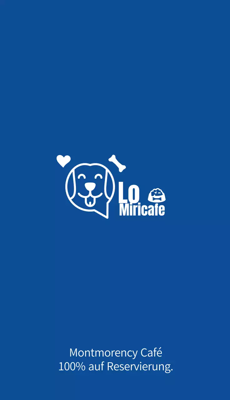 blaue Illustration einfaches Tier-Café