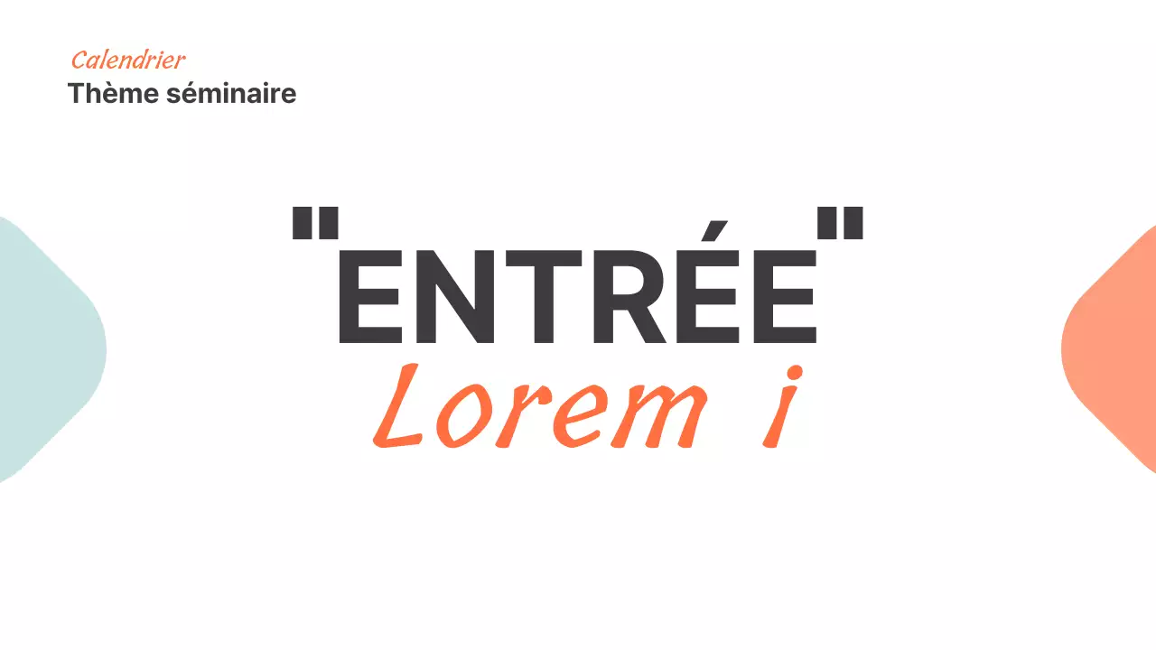 Présentations pour les séminaires