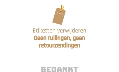 Geen ruilingen of retourzendingen