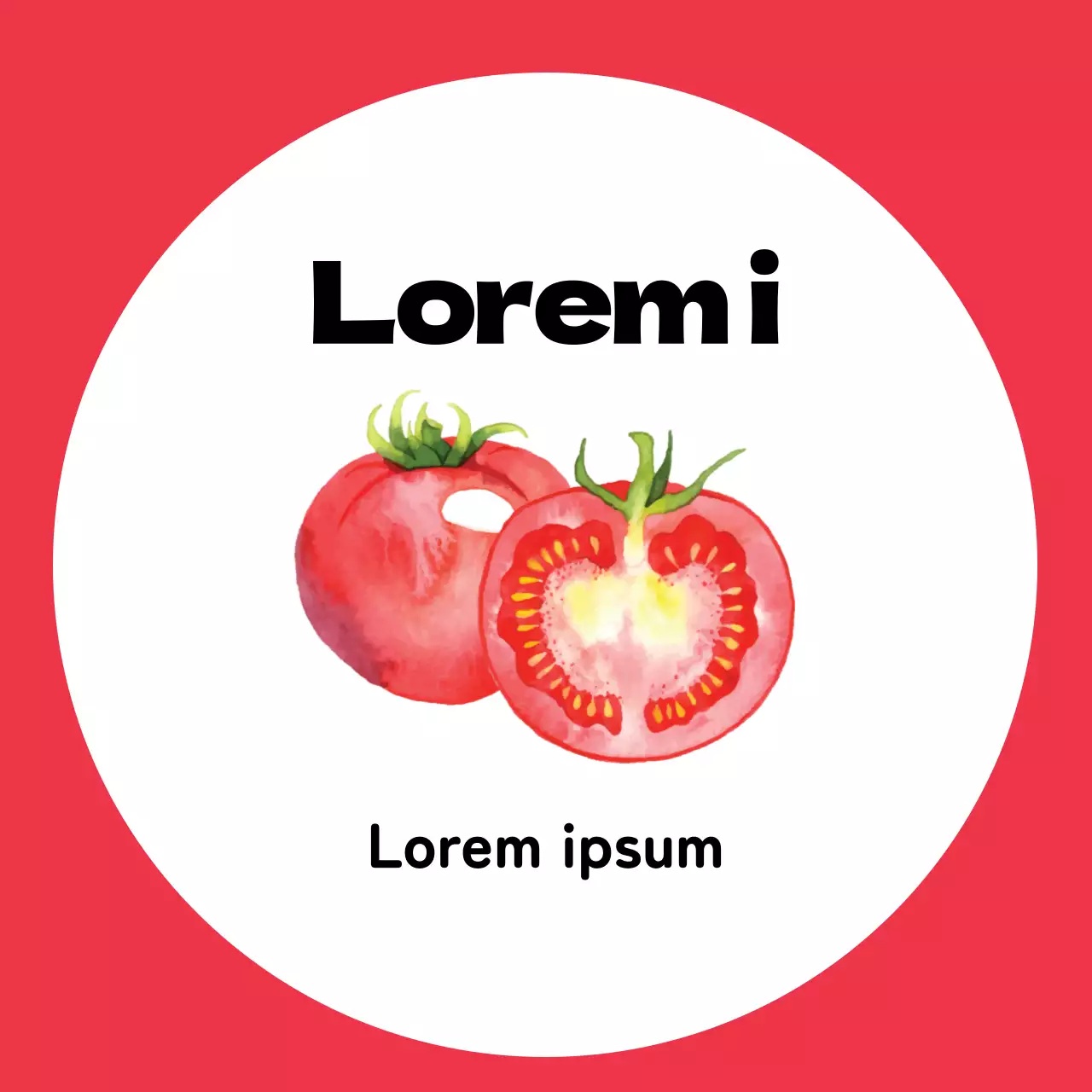 Rote Illustration ordentliche Tomatenfarm