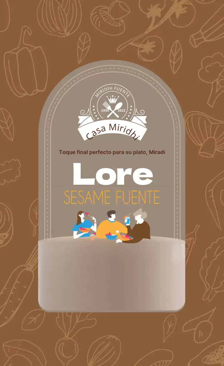 Foto marrón etiqueta vintage de salsa de sésamo