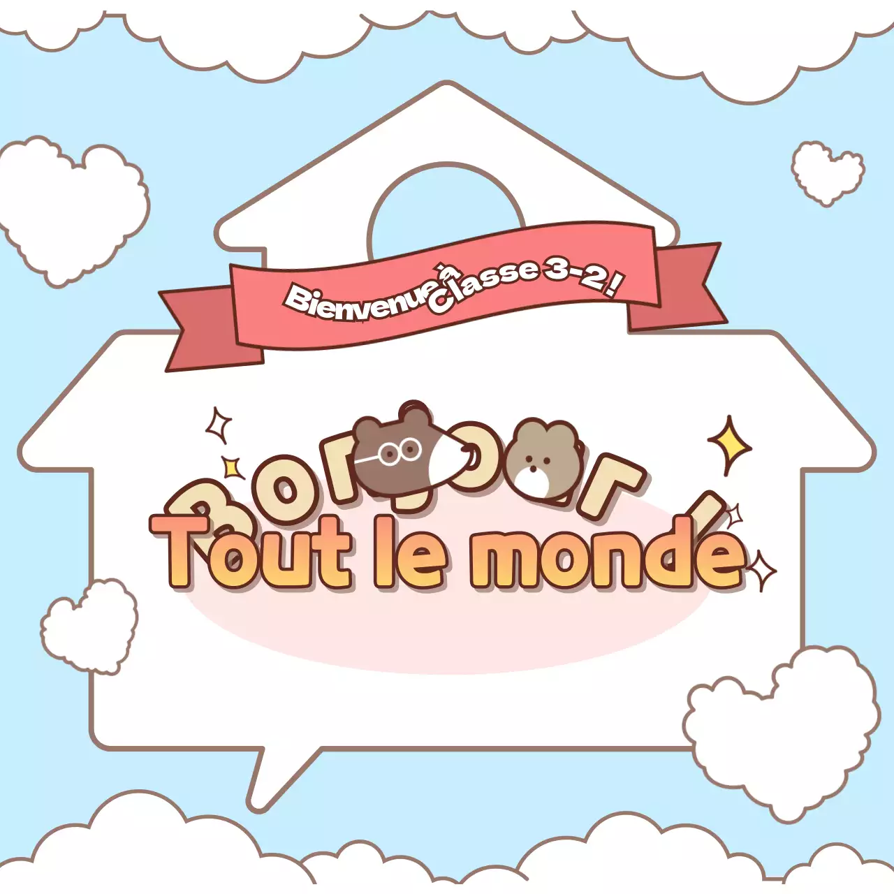 Projet de premier contact avec un concept de messager pastel