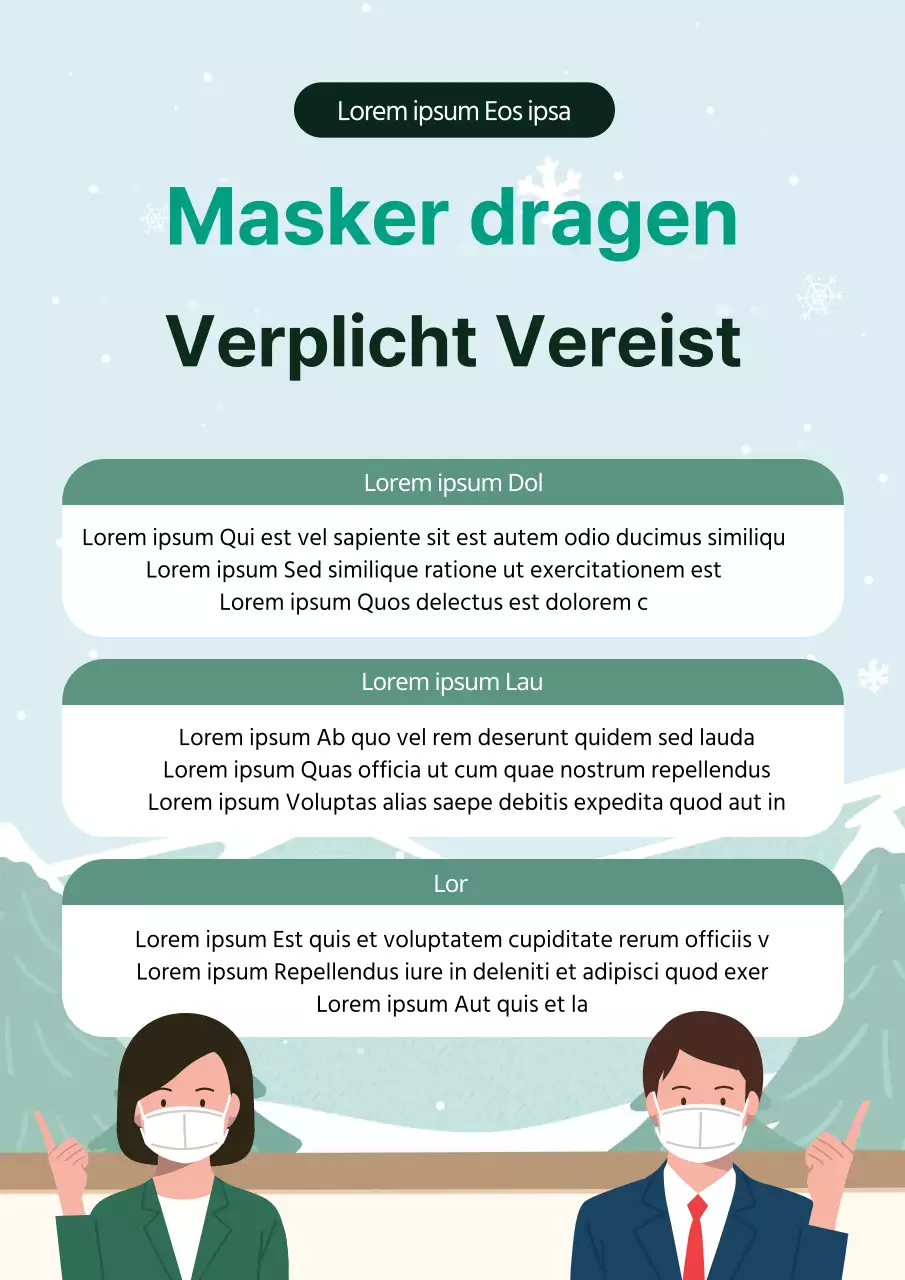 Eenvoudige blauwe geïllustreerde coronavirus preventiegids